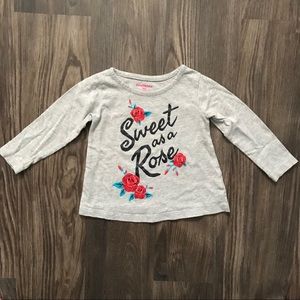 Gray Long Sleeve Graphic Tee